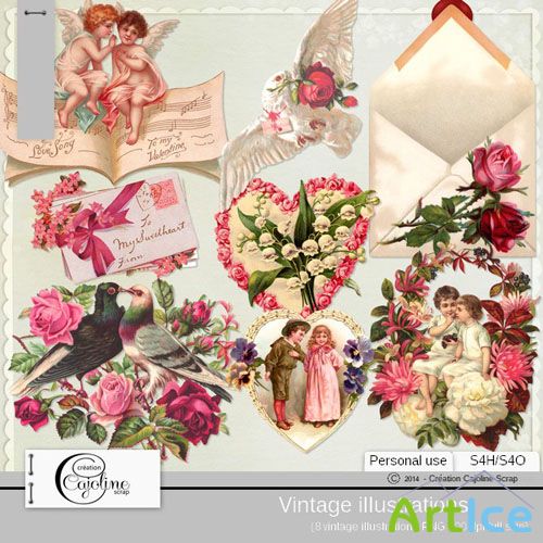 Vintage Illustrations 7 PNG Files