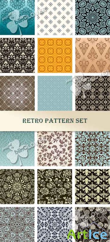 Retro pattern set 0564