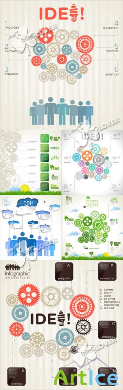 Idea infographics concept 0568