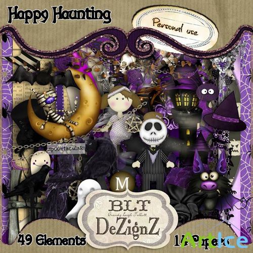 Scrap - Happy Haunting PNG and JPG Files