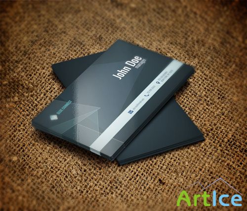 Grey Creative Business Card PSD