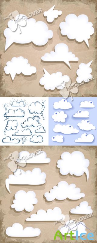 Clouds speech bubbles 0573