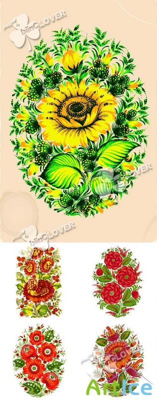 Floral decorative ornament 0576