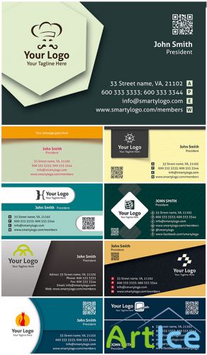 Colored Premium Business Cards PSD Templates Vol.5