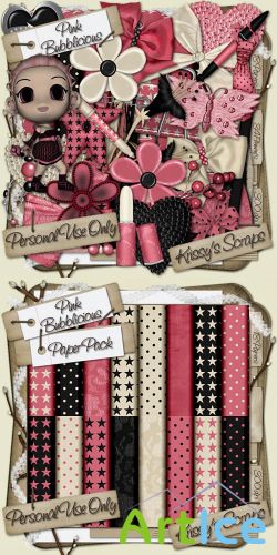 Scrap - Pink Bubblicious PNG and JPG Files