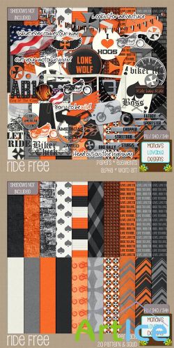 Scrap Set - Ride Free PNG and JPG Files