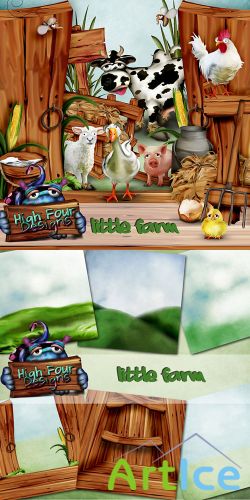 Scrap - Little Farm PNG and JPG Files