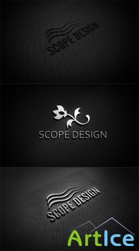 3 Metal Logo Mock-Up Templates PSD