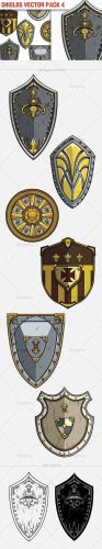 Shields Vector Illustrations Pack 4