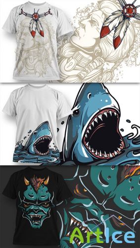 T-Shirt Design Vector Illustrations Pack 9