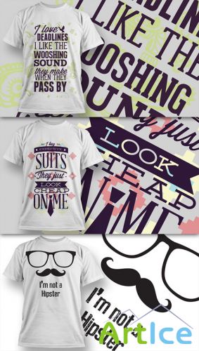 T-Shirt Design Vector Illustrations Pack 7