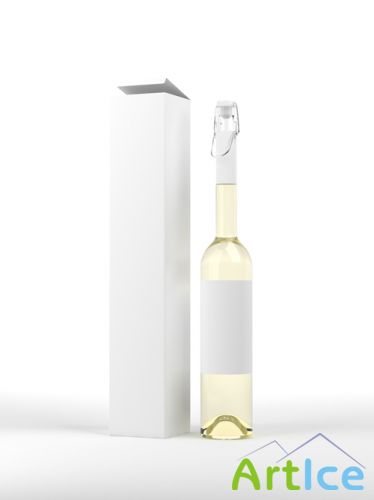 Wine Bottle Mock up PSD