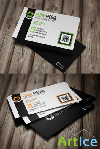 Flow Media Business Cards PSD