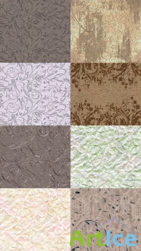 Floral designs on paper Textures JPG