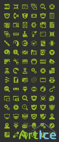 Android Security Icon Set PSD