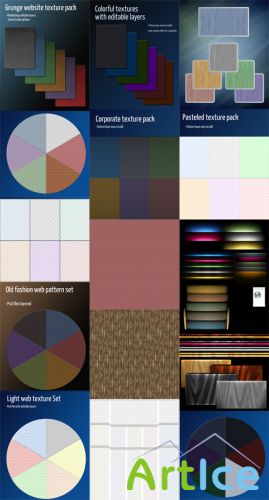 Web Soft Light Textures Collection PSD