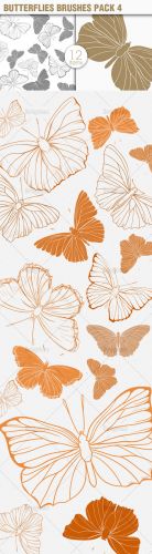 Butterflies Photoshop Brushes Pack 4