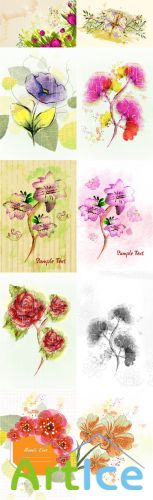 Floral Vector Illustrations Volume 1