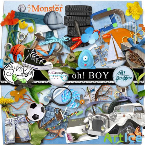 Scrap - Oh! Boy PNG and JPG Files