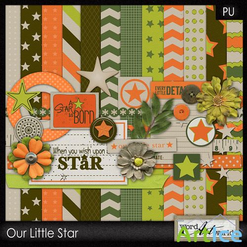 Scrap - Our Little Star PNG and JPG Files