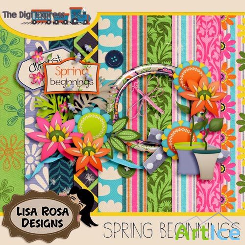 Scrap Set - Spring Beginnings PNG and JPG Files