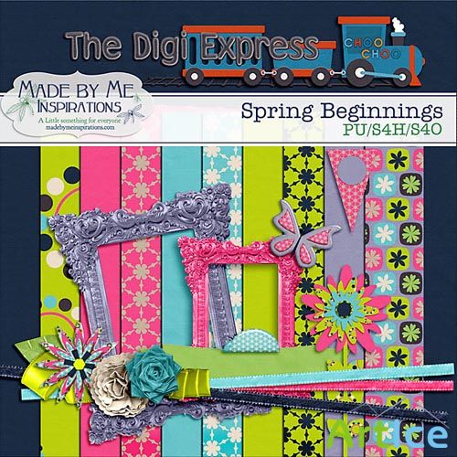 Scrap Kit - Spring Beginnings PNG and JPG Files