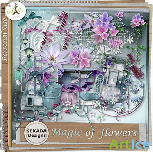 Scrap - Magic of Flowers PNG and JPG Files