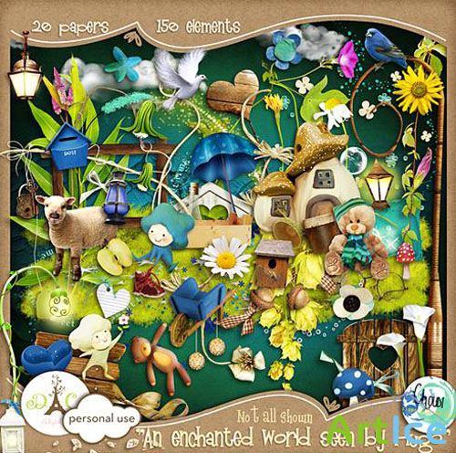 Scrap - An Enchanted World PNG and JPG Files