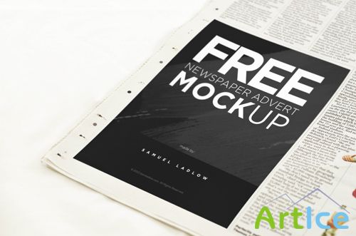 Newspaper Mock-up Template PSD