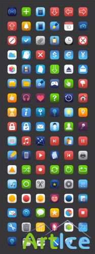 Ios 7 App Style Icon Set PSD