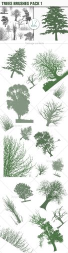 Trees Photoshop Brushes Pack 1