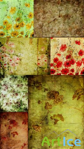 Retro Flowers Textures JPG Files