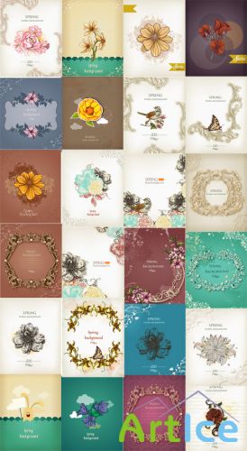 25 Spring Vector Illustrations Set 1