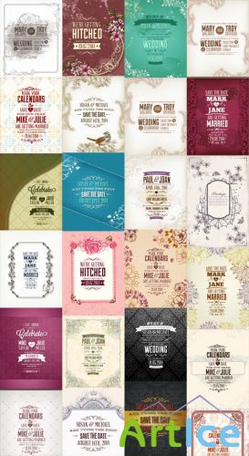 25 Wedding Vector Illustrations Set