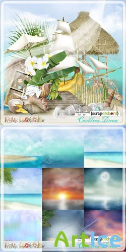 Scrap - Caribbean Dream PNG and JPG Files