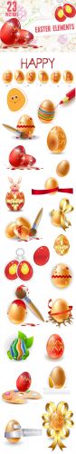 Designtnt - Easter Elements Vector Set 1