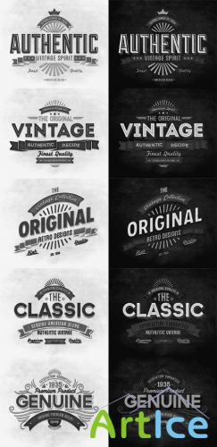 Typographic Banners Vector Set