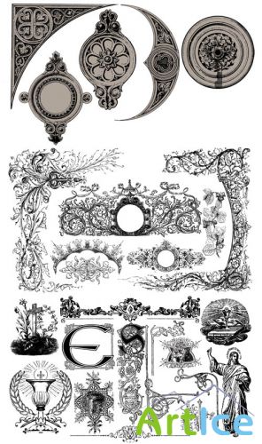 Vintage Ornaments Vector Set