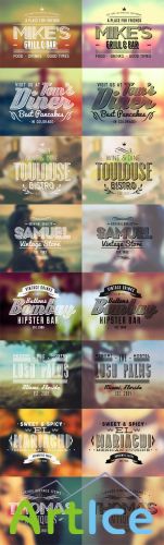 Typography Badges Vector Set 2