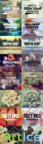 Typography Badges Vector Set 1