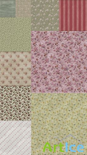 Vintage papers floral Textures JPG