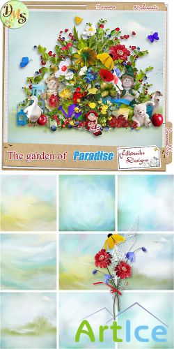 Scrap - The Garden of Paradise PNG and JPG Files