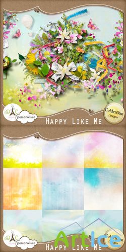 Scrap - Hapy Like Me PNG and JPG Files