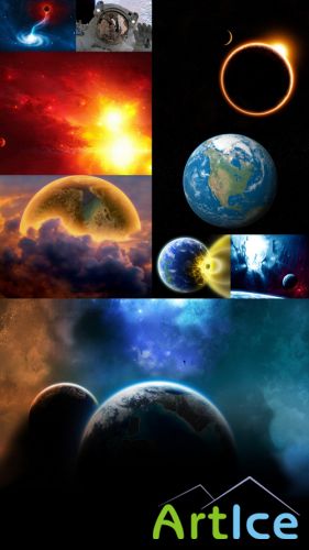 Space Wallpapers Set 4 JPG Files