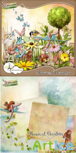 Scrap - Musical Garden PNG and JPG Files