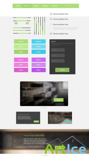 Flat User Interface PSD Template