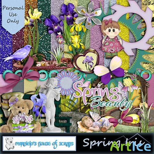 Scrap - Spring Iris PNG and JPG Files