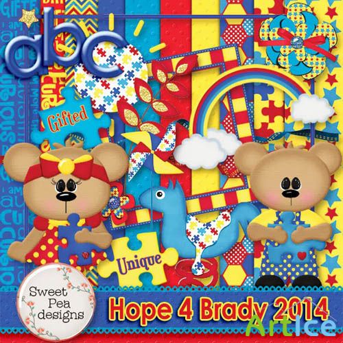 Scrap - Hope 4 Brady 2014 PNG and JPG Files