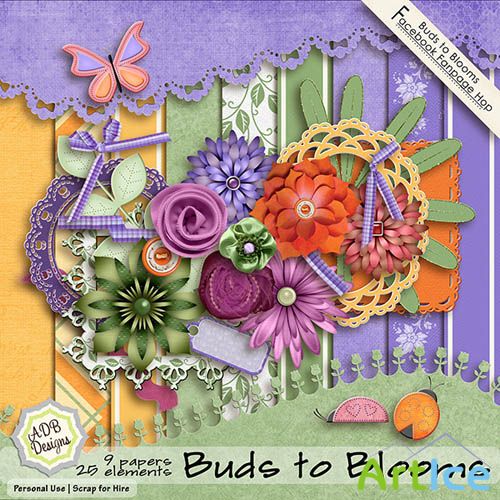 Scrap Kit - Buds to Blooms JPG and PNG