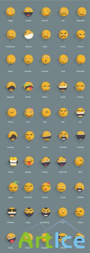 Vector Shadowed Emoticons